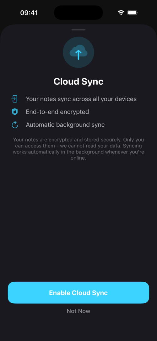 Cloud Sync setup