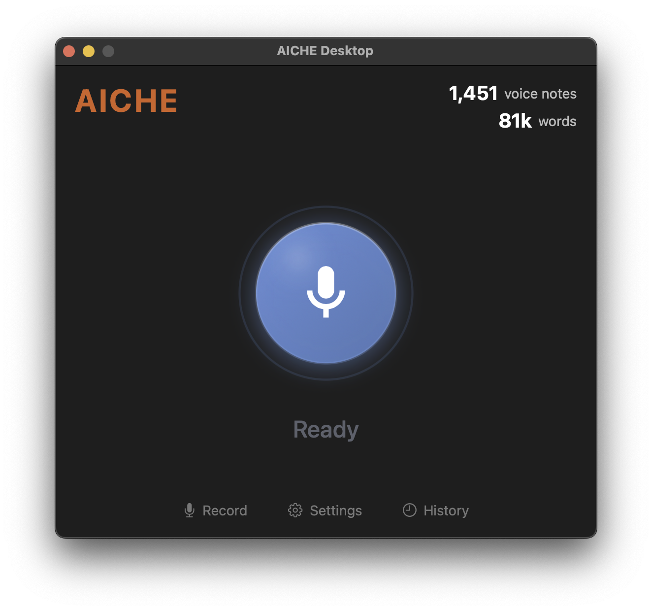 AICHE Ready State on macOS