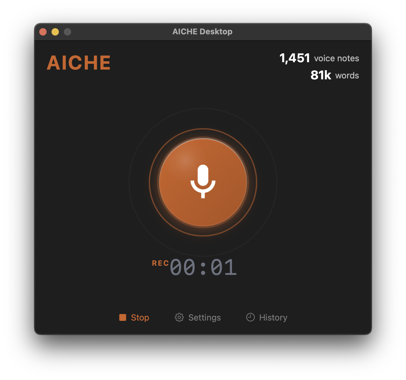 Recording in Progress on macOS